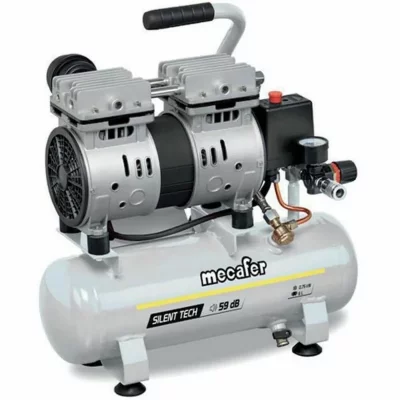 MECAFER  425523 Compresseur Silencieux 24 L / 1,3 HP / 8 bar
