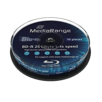 MEDIARANGE  - 10 x BD-R - 25 Go 6x - spindle