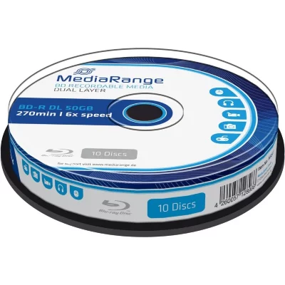 MEDIARANGE  - 10 x BD-R DL - 50 Go 6x - spindle