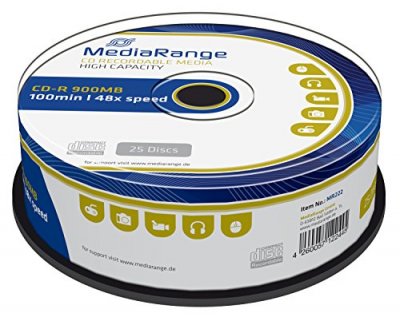 MEDIARANGE  - 25 x CD-R - 900 Mo (100 minutes) 48x - spindle