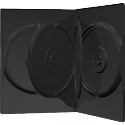MEDIARANGE  BOX17 Pack de 50 Etuis DVD capacit&eacute; 4 pi&egrave;ces 14 mm Noir
