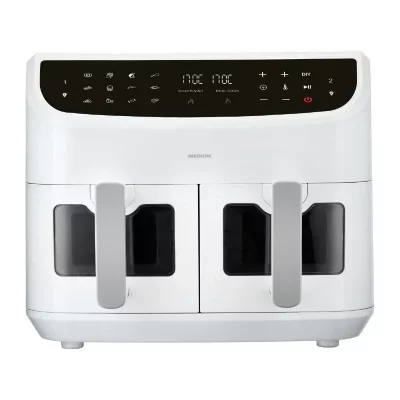MEDION  LIFE P20 Double 8,7 L 2600 W Friteuse d'air chaud Blanc - Neuf