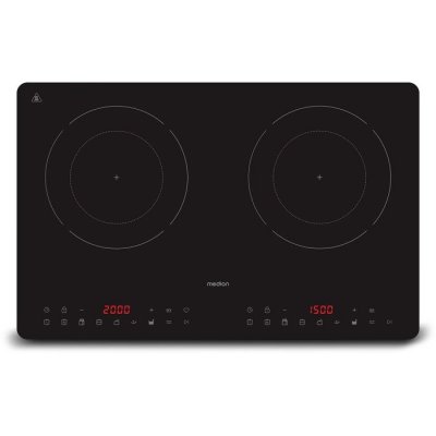 MEDION  MD 100091 - Plaque induction double - 2 foyers - 3500 W - Verre
