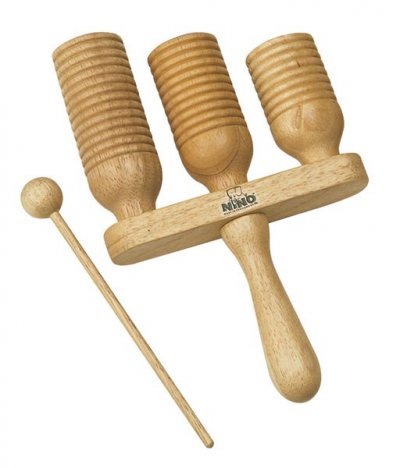 NINO PERCUSSION Meinl NINO561 Agogo en bois 3 tonalit&eacute;s