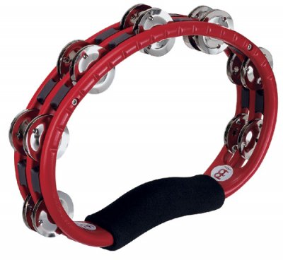 MEINL  Tmt1r - Tambourin Abs Demi-Lune 2 Rang&eacute;es De Cymbalettes - Rouge