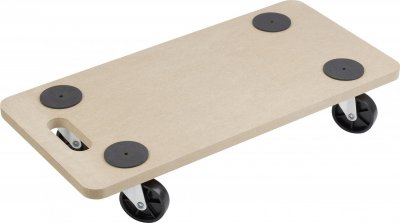 MEISTER WERKZEUGE Meister 820040 Chariot &agrave; roulettes plaque MDF, Roues en PP 590 x 290 mm - 200 kg