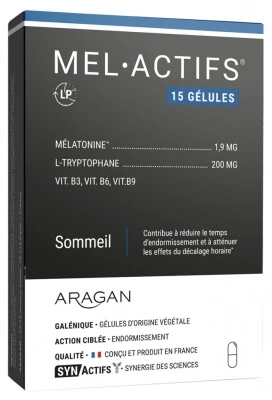 ARAGAN MelActifs 15 G&eacute;lules Sommeil Synactifs