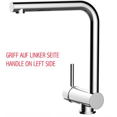VIZIO M&eacute;langeur &eacute;vier cuisine rabattable 6cm orientable - sous fen&ecirc;tre bec pivotant poign&eacute;e &agrave; gauche