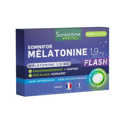 SANTAROME M&eacute;latonine 1.9mg 30 Comprim&eacute;s Somnifor 
