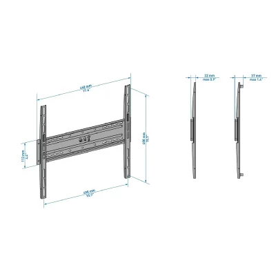 MELICONI  CME ES 400 Support Mural Fixe pour TV LCD 40"" &agrave; 50