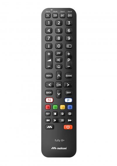 MELICONI  Fully 8+ 8IN1 t&eacute;l&eacute;commande Universelle Noire - 808014