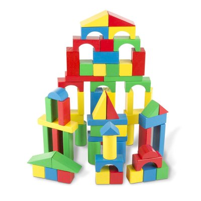 MEDO Melissa And Doug - 100 Blocs En Bois Import Grande Bretagne