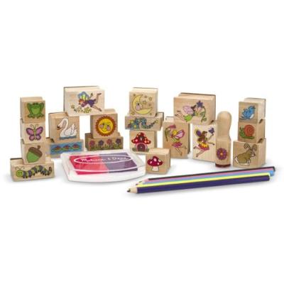 MELISSA & DOUG  - 12424 - Kit de Loisir Cr&eacute;atif - Estampille une Sc&egrave;ne - Jardin F&eacute;erique