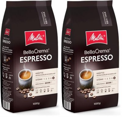 MELITTA  haushalt  caf&eacute; ""bellacrema espresso"" , gain entier noir