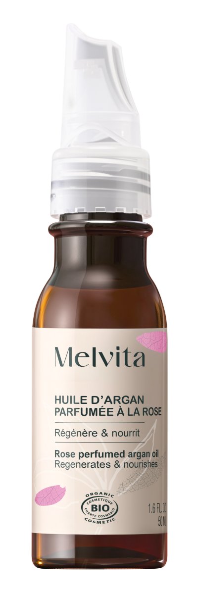 MELVITA  Huile d'Argan Parfum&eacute;e a la Rose - Flacon Applicateur 50 ml