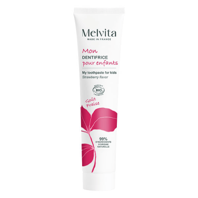 MELVITA  Mon Dentifrice pour Enfants Go&ucirc;t Fraise Bio 75 ml - Tube
