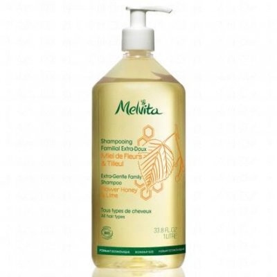 MELVITA  Shampooing Douche Familial Extra-Doux, 1L