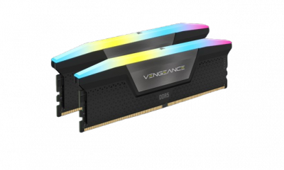 CORSAIR M&eacute;moire RAM  Vengeance RGB 16Go 2x8Go DDR5 5600MHz CL40 AMD EXPO Intel XMP Gris