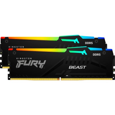KINGSTON M&eacute;moire RAM  Fury Beast RGB Expo DDR5 6000 MT/s 32 Go (2 x 16 Go) CL30 DIMM