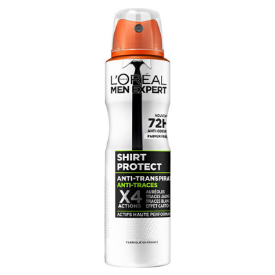 L OREAL PARIS Men Expert Shirt Protect D&eacute;odorant Spray Anti-traces - L'Or&eacute;al Paris