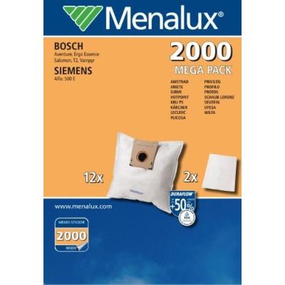 GENERIQUE Menalux - 2000 Mp - 12 Sacs Aspirateur Avec 2 Micro Filtres