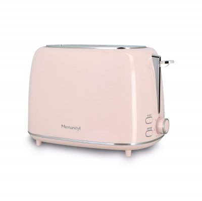MENASTYL  - Grille - pain r&eacute;tro Rose inox/rose - 28,5x18,5x19,5 cm
