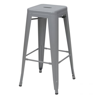Mendler 4X Tabouret de Bar HWC-A73, Chaise de comptoir, m&eacute;tal, empilable, Design Industriel - Gris