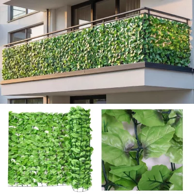 Mendler Haie artificielle/brise vue pour balcon, feuilles, 300x100cm