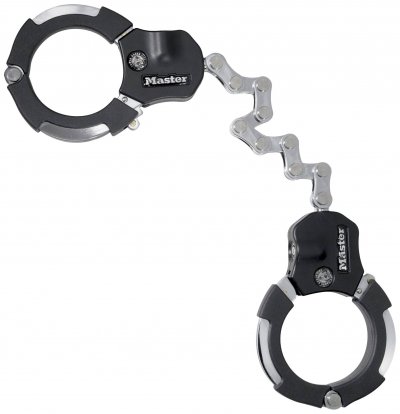 MASTER LOCK Menottes Street Cuff&acirc; avec corps en acier c&eacute;ment&eacute;