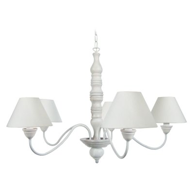 TOSEL MENTON - Lustre multi bras bois blanc cerrus&eacute;