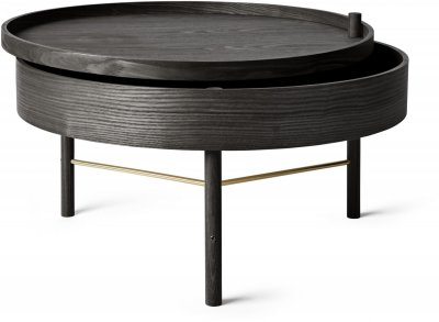 MENU - Table d'appoint Turning Table, fr&ecirc;ne noir