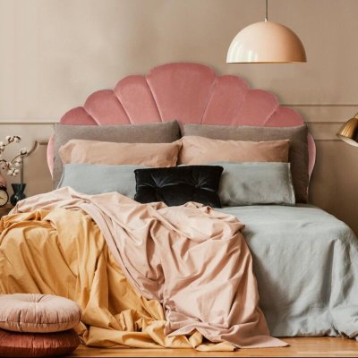 Menzzo T&ecirc;te de lit, Bois, Rose, L160 x P10 x H120 cm