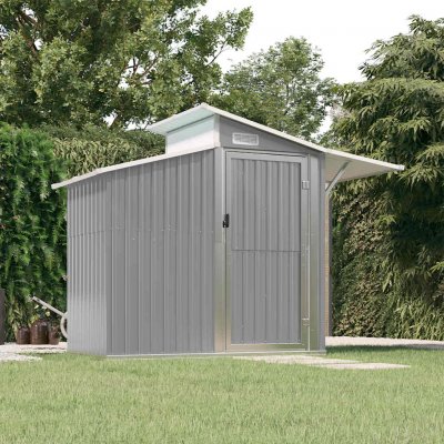 VIDAXL Mercatoxl - Abri de jardin Gris 270x130x208,5 cm Acier galvanis&eacute;