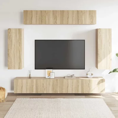 VIDAXL Mercatoxl - Ensemble de meuble tv 6 pcs Ch&ecirc;ne sonoma Agglom&eacute;r&eacute;