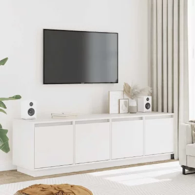 VIDAXL Mercatoxl - Meuble tv Blanc 156x37x45 cm Bois de pin massif
