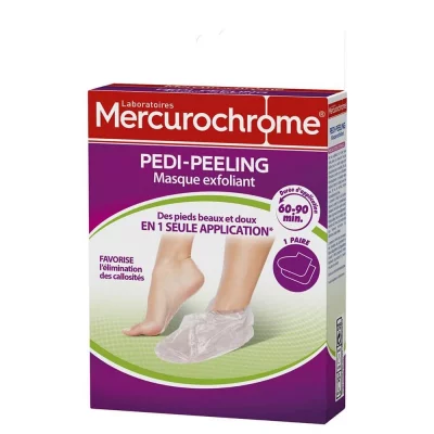 MERCUROCHROME  Pedi-Peeling Masque Exfoliant 2 Unit&eacute;s - Bo&icirc;te 1 paire