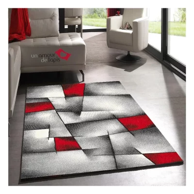 UNAMOURDETAPIS Merinos - 660 910 - Tapis Brillance Rouge - 80x150 cm
