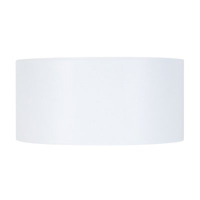 TOSEL Mesa abat-jour cylindrique - tissu coton blanc - l 45x l 45 x h27 cm