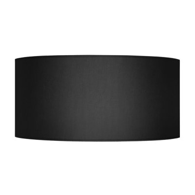 TOSEL Mesa abat-jour cylindrique - tissu coton noir - l 45x l 45 x h27 cm