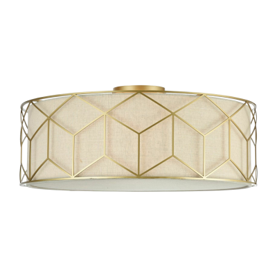 MAYTONI Messina Plafonnier Cylindrique Semi-Encastr&eacute; Dor&eacute;, 5 Lumi&egrave;res, E27