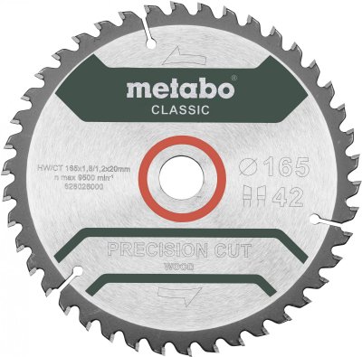 METABO  628026000 - Hoja de sierra CordLess Cut Professional 165x20 mm dientes 42 DI 5&deg;