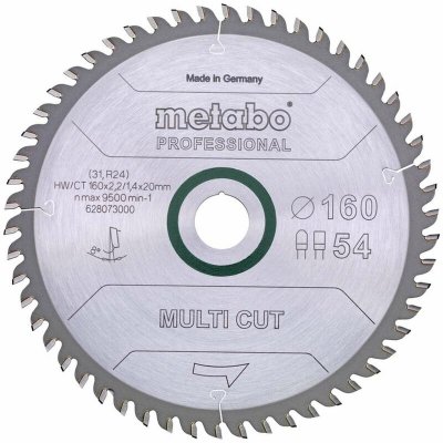 METABO  Lame de scie circulaire HW/CT 160 x 20, 54 FZ/TZ 8&deg;