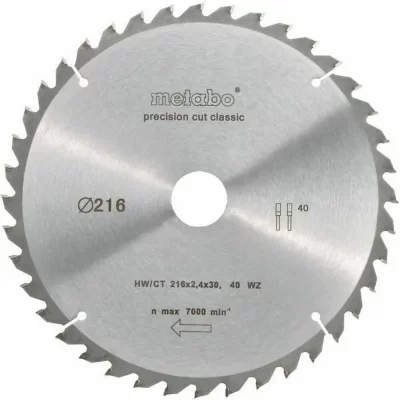 METABO  Lame de scie circulaire HW/CT 216 x 30 x 2,4/1,8