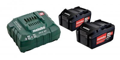METABO  Pack &eacute;nergie 2 x 4.0 Ah + chargeur ASC 30-36