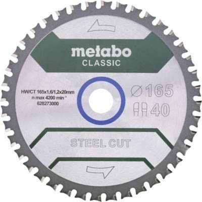 METABO  SteelCutClassic 165 x 20 Z40 FZFA/FZFA 4&deg; - 628273000