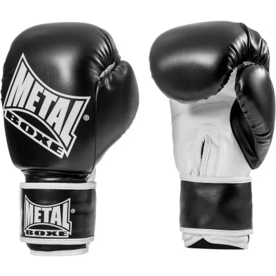 METAL BOXE  MB200 Gants de boxe, Mixte Enfant, Noir 12 oz