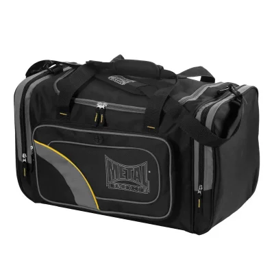 METAL BOXE  Mixte Mb030 Sac de sport, Noir/Gris/Jaune, M EU