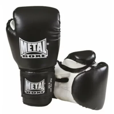 METAL BOXE , PB480 Gants de Boxe Mixte Enfant, Noir 10 oz