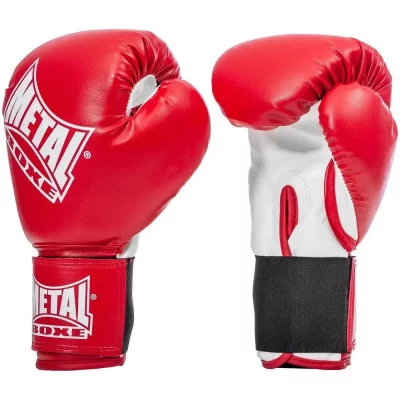 METAL BOXE , PB480 Gants de Boxe Mixte Enfant, Rouge 8 oz
