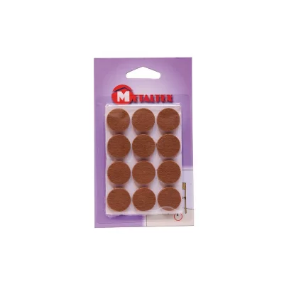METALTEX  2047334 Patins de Feutre Argent 2,2 cm Lot de 12